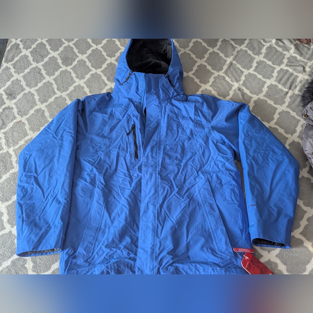 Nwt The North Face Men’s Large Blue Dryvent 3-In-1 Waterproof Ski Jacket